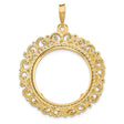 22 mm 14k Yellow Gold coin bezel for 21.6 mm Coin