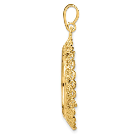 22 mm 14k Yellow Gold coin bezel for 21.6 mm Coin — alternate view