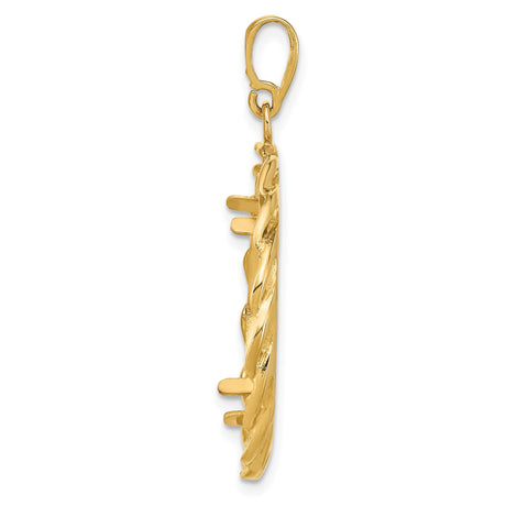22 mm 14k Yellow Gold coin bezel for 21.6 mm Coin — alternate view