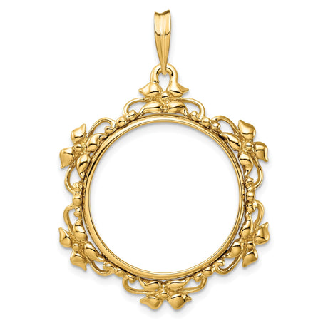 22 mm 14k Yellow Gold coin bezel for 21.6 mm Coin