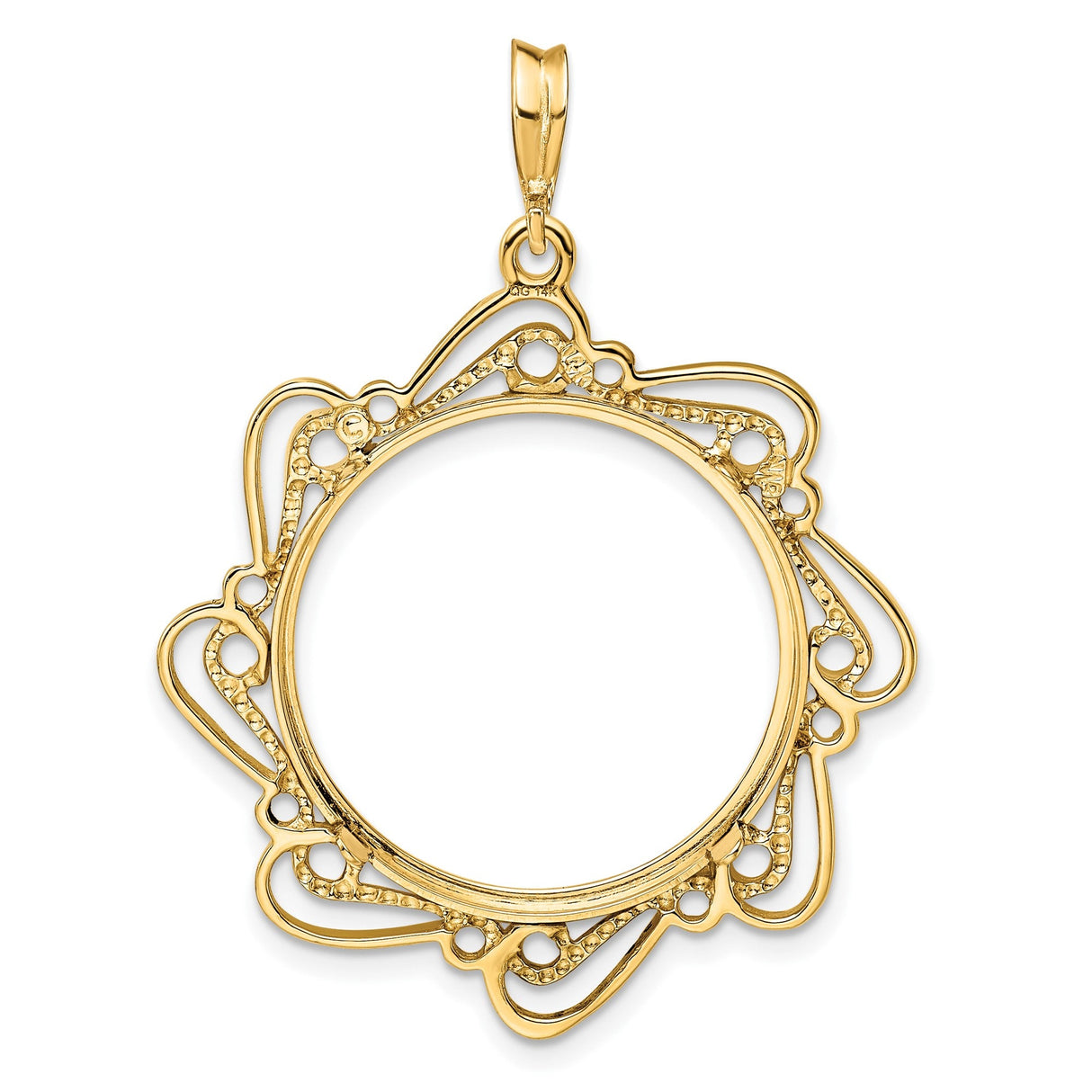 22 mm 14k Yellow Gold coin bezel for 21.6 mm Coin — additional image