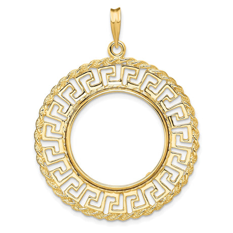 22 mm 14k Yellow Gold coin bezel for 21.6 mm Coin
