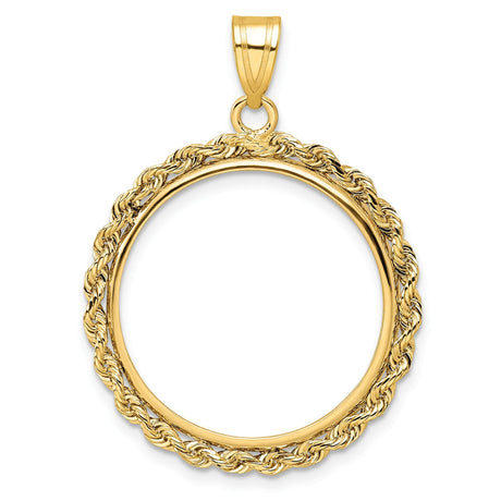 22 mm 14k Yellow Gold coin bezel for 21.6 mm Coin