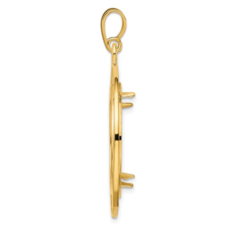 22 mm 14k Yellow Gold coin bezel for 21.6 mm Coin — alternate view