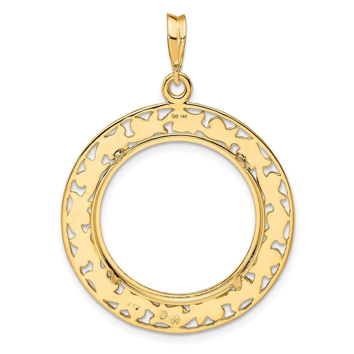 22 mm 14k Yellow Gold coin bezel for 21.6 mm Coin — additional image