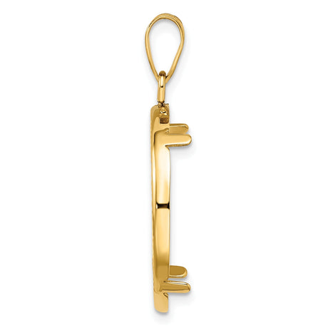 22 mm 14k Yellow Gold coin bezel for 21.6 mm Coin — alternate view