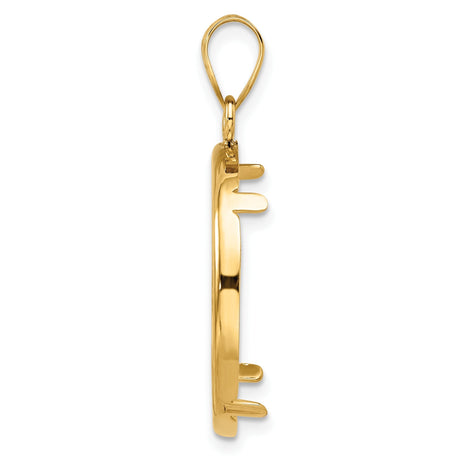 22 mm 14k Yellow Gold coin bezel for 21.6 mm Coin — alternate view