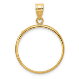 22 mm 14k Yellow Gold coin bezel for 21.6 mm Coin