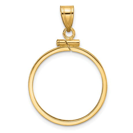 22 mm 10k Yellow Gold coin bezel for 21.6 mm Coin