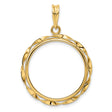 22 mm 14k Yellow Gold coin bezel for 21.6 mm Coin