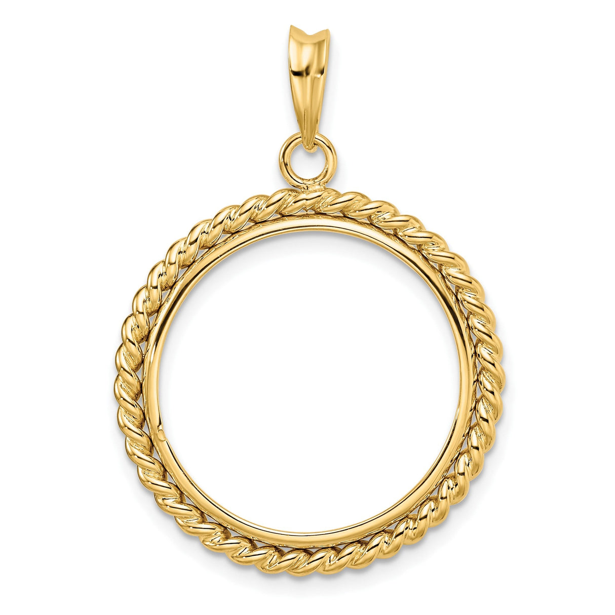 22 mm 14k Yellow Gold coin bezel for 21.6 mm Coin — alternate view