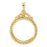 22 mm 14k Yellow Gold coin bezel for 21.6 mm Coin — additional image