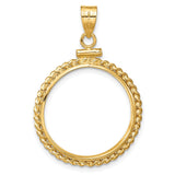 22 mm 14k Yellow Gold coin bezel for 21.6 mm Coin — additional image