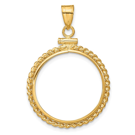 22 mm 14k Yellow Gold coin bezel for 21.6 mm Coin