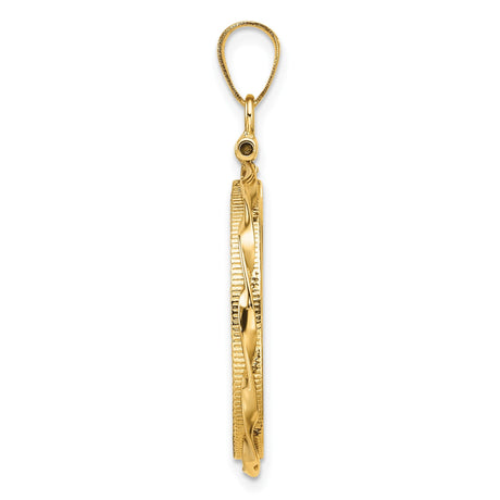 22 mm 14k Yellow Gold coin bezel for 21.6 mm Coin — alternate view