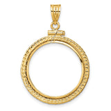 22 mm 14k Yellow Gold coin bezel for 21.6 mm Coin — additional image