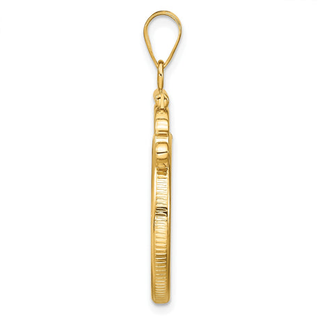 22 mm 14k Yellow Gold coin bezel for 21.6 mm Coin — alternate view
