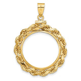 22 mm 14k Yellow Gold coin bezel for 21.6 mm Coin — additional image