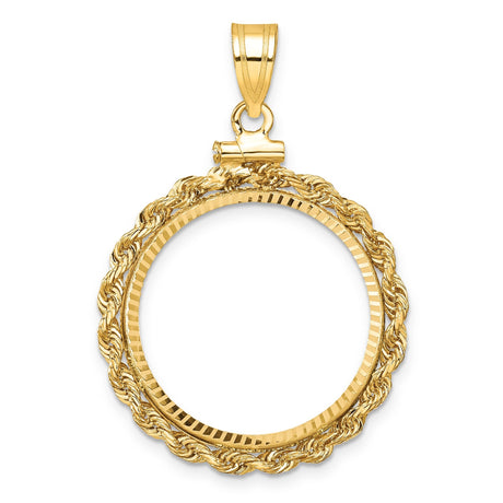 22 mm 10k Yellow Gold coin bezel for 21.6 mm Coin