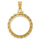 22 mm 14k Yellow Gold coin bezel for 21.6 mm Coin — additional image