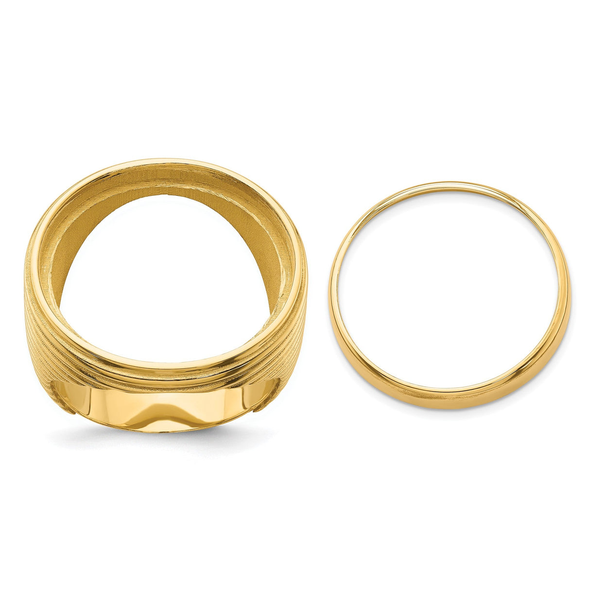 22 mm 14k Yellow Gold coin bezel for 21.6 mm Coin