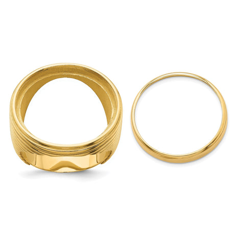 22 mm 14k Yellow Gold coin bezel for 21.6 mm Coin