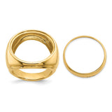 22 mm 14k Yellow Gold coin bezel for 21.6 mm Coin
