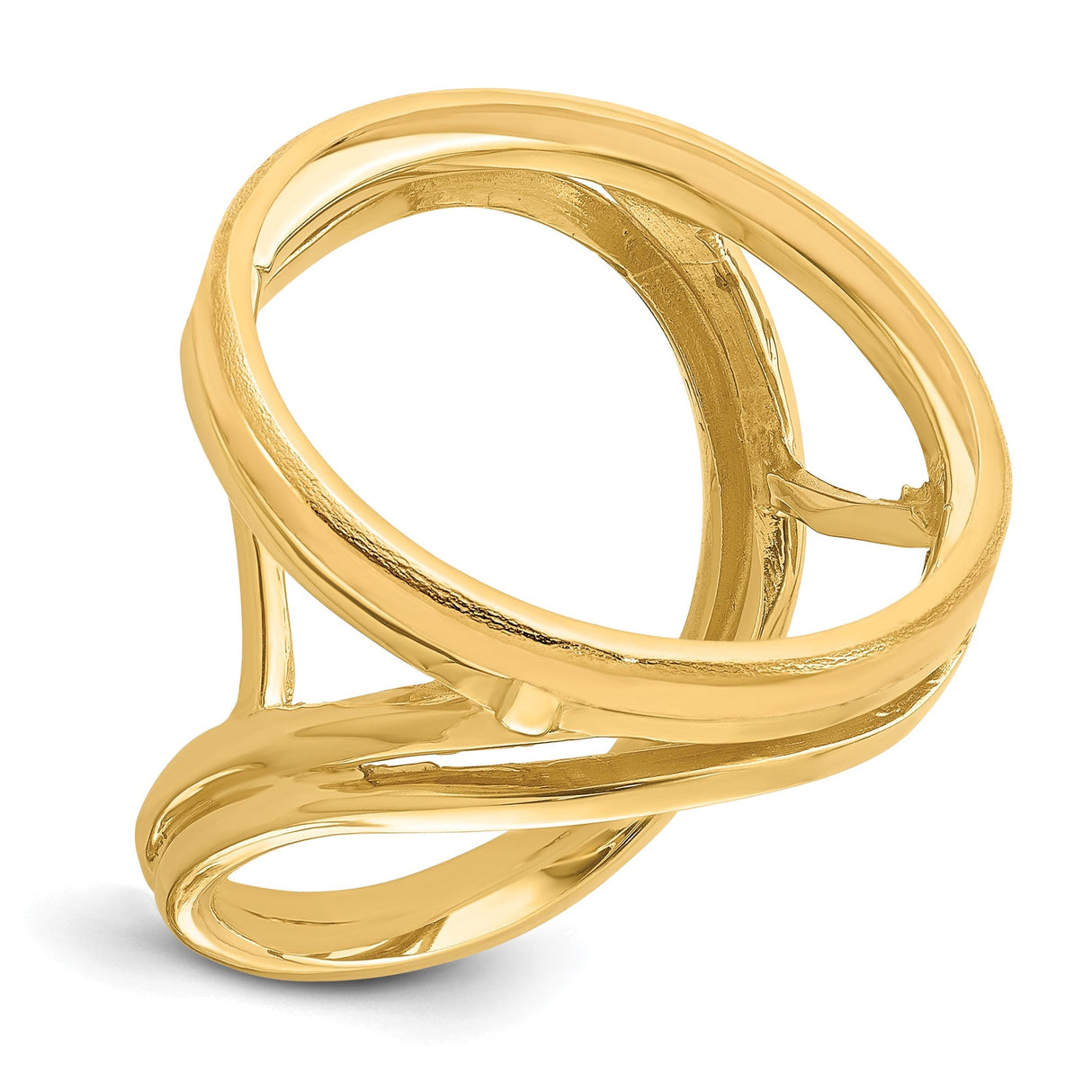 22 mm 14k Yellow Gold coin bezel for 21.6 mm Coin