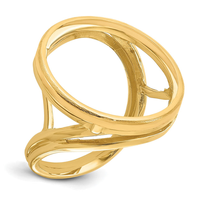 22 mm 14k Yellow Gold coin bezel for 21.6 mm Coin