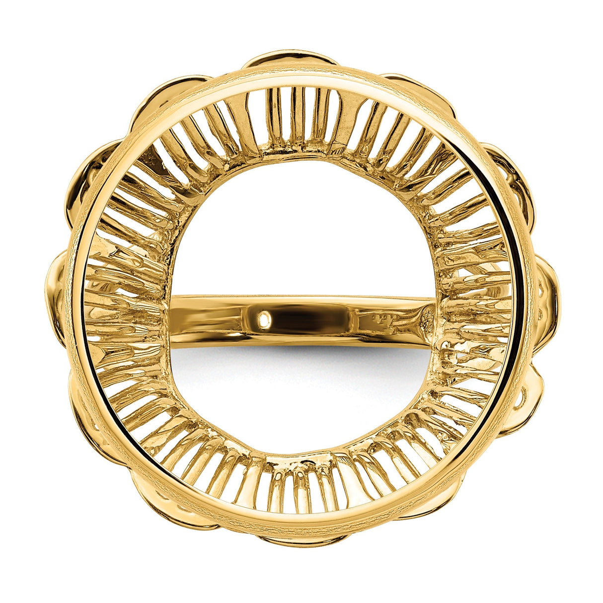 22 mm 14k Yellow Gold coin bezel for 21.6 mm Coin — additional image