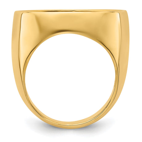22 mm 14k Yellow Gold coin bezel for 21.6 mm Coin — alternate view