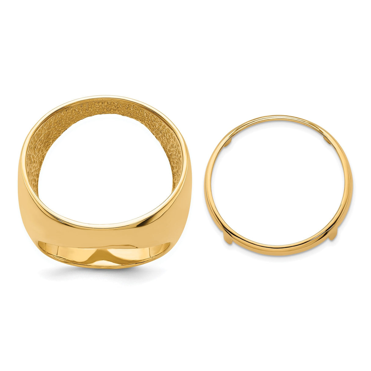 22 mm 14k Yellow Gold coin bezel for 21.6 mm Coin