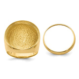 22 mm 14k Yellow Gold coin bezel for 21.6 mm Coin