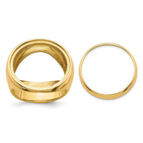 22 mm 14k Yellow Gold coin bezel for 21.6 mm Coin