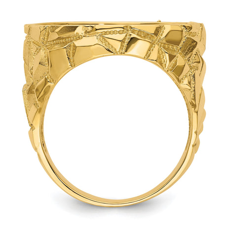 22 mm 14k Yellow Gold coin bezel for 21.6 mm Coin — alternate view