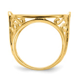 22 mm 14k Yellow Gold coin bezel for 21.6 mm Coin — alternate view