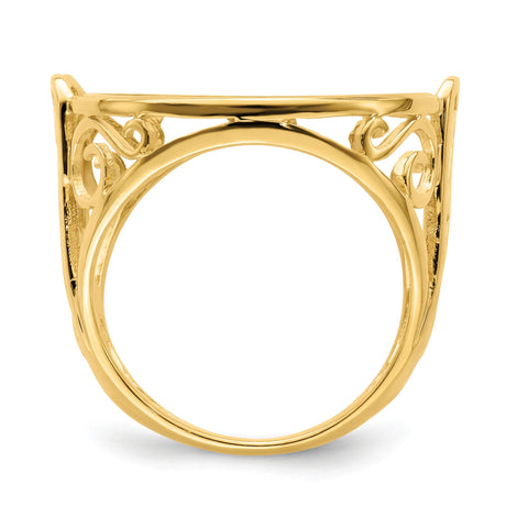 22 mm 14k Yellow Gold coin bezel for 21.6 mm Coin — alternate view