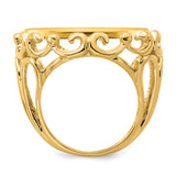 22 mm 14k Yellow Gold coin bezel for 21.6 mm Coin — alternate view