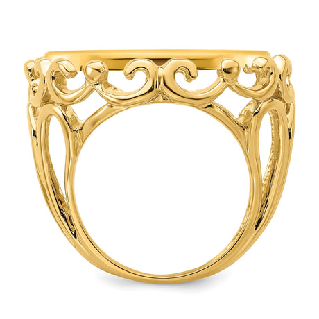 22 mm 14k Yellow Gold coin bezel for 21.6 mm Coin — alternate view