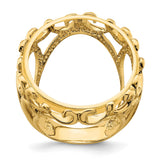 22 mm 14k Yellow Gold coin bezel for 21.6 mm Coin — additional image
