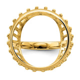 22 mm 14k Yellow Gold coin bezel for 21.6 mm Coin — additional image