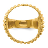 22 mm 14k Yellow Gold coin bezel for 21.6 mm Coin — additional image
