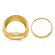22 mm 14k Yellow Gold coin bezel for 21.6 mm Coin