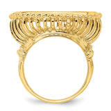 22 mm 14k Yellow Gold coin bezel for 21.6 mm Coin — alternate view