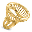 22 mm 14k Yellow Gold coin bezel for 21.6 mm Coin