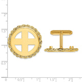 22 mm 14k Yellow Gold coin bezel for 22 mm Coin — size reference (ruler)