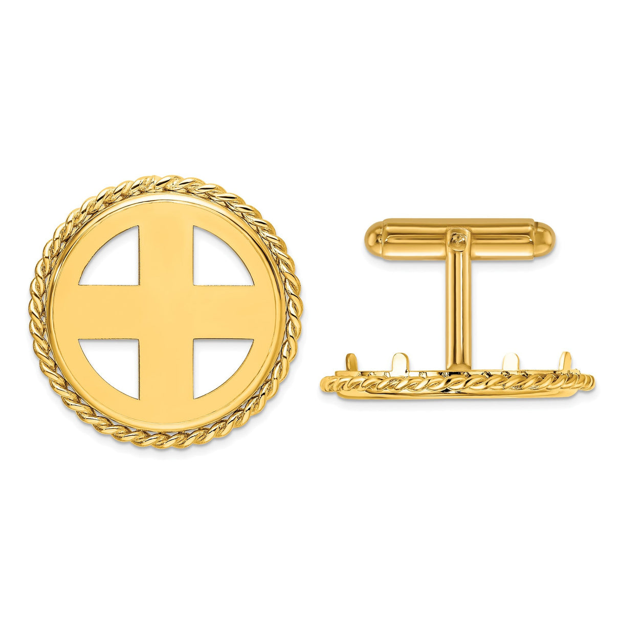 22 mm 14k Yellow Gold coin bezel for 22 mm Coin
