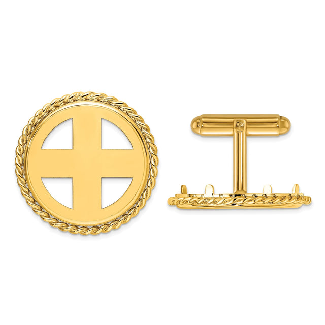22 mm 14k Yellow Gold coin bezel for 22 mm Coin