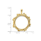 22 mm 14k Yellow Gold coin bezel for 22 mm Coin — size reference (ruler)