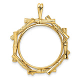 22 mm 14k Yellow Gold coin bezel for 22 mm Coin